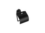Toilet Roll Holder with cover Μαύρο Ματ SANCO