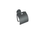 Toilet Roll Holder with cover Ανθρακί Grain SANCO
