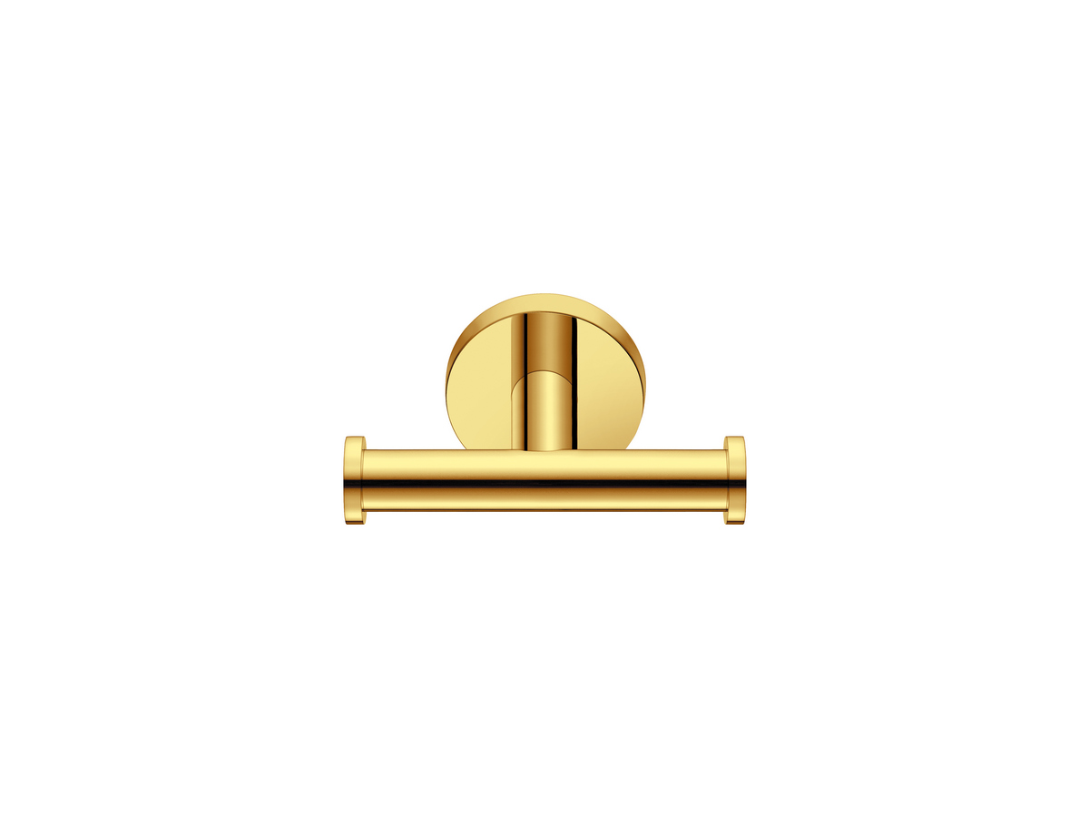 121218-PVD-02PL Διπλό Άγκιστρο Μπουρνουζιού PVD Golden Brass Polished SANCO - Image 1