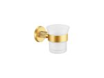 Glass Holder wall Mounted PVD Golden Brass Brushed SANCO