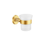 Glass Holder wall Mounted PVD Golden Brass Brushed SANCO