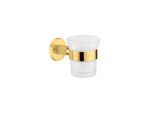 Glass Holder wall Mounted PVD Golden Brass Polished SANCO