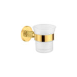 Glass Holder wall Mounted PVD Golden Brass Polished SANCO