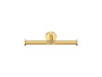 Double Toilet Roll Holder PVD Golden Brass Brushed SANCO