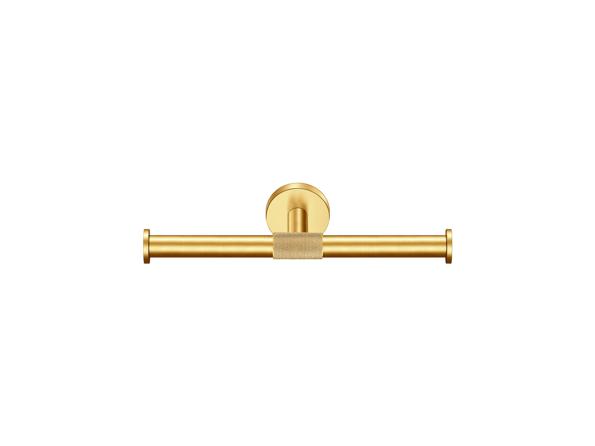 121326-PVD-02BR Double Toilet Roll Holder PVD Golden Brass Brushed SANCO - Image 1