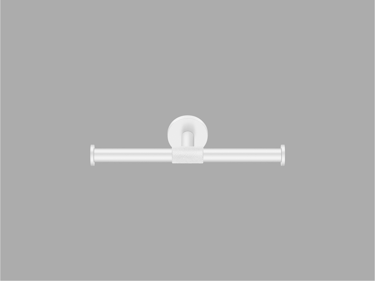 121326-Μ101 Double Toilet Roll Holder Λευκό Ματ SANCO - Image 1