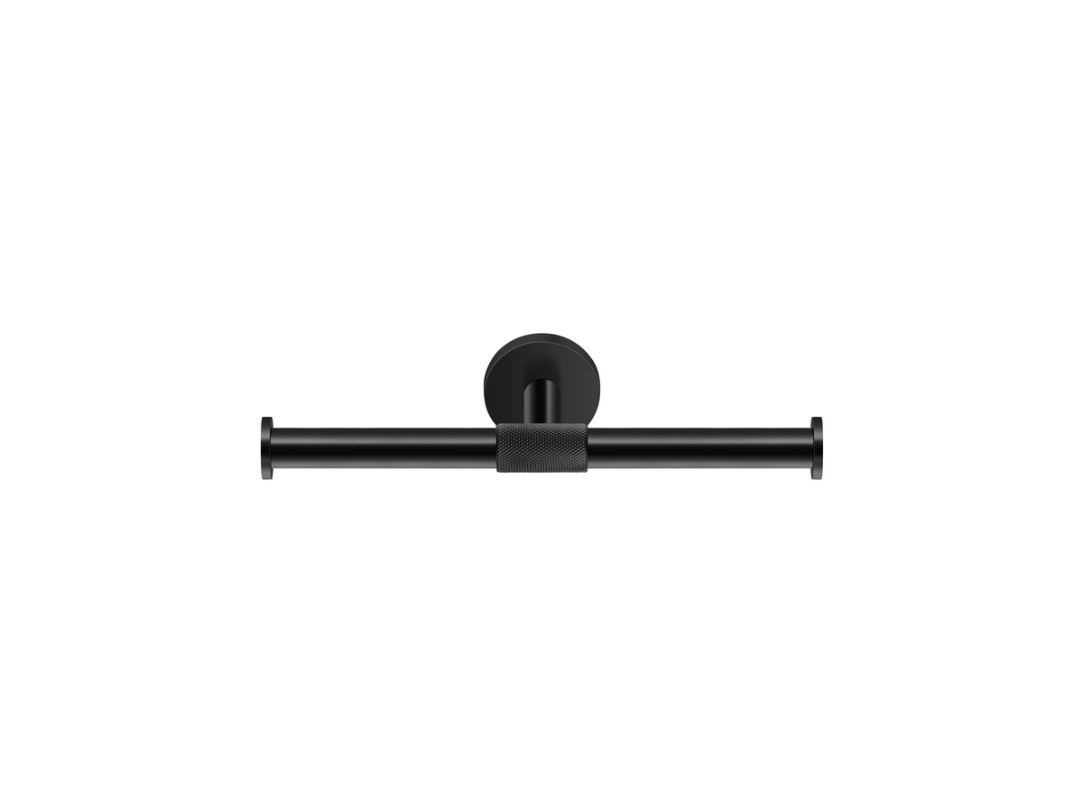 121326-Μ116 Double Toilet Roll Holder Μαύρο Ματ SANCO - Image 1