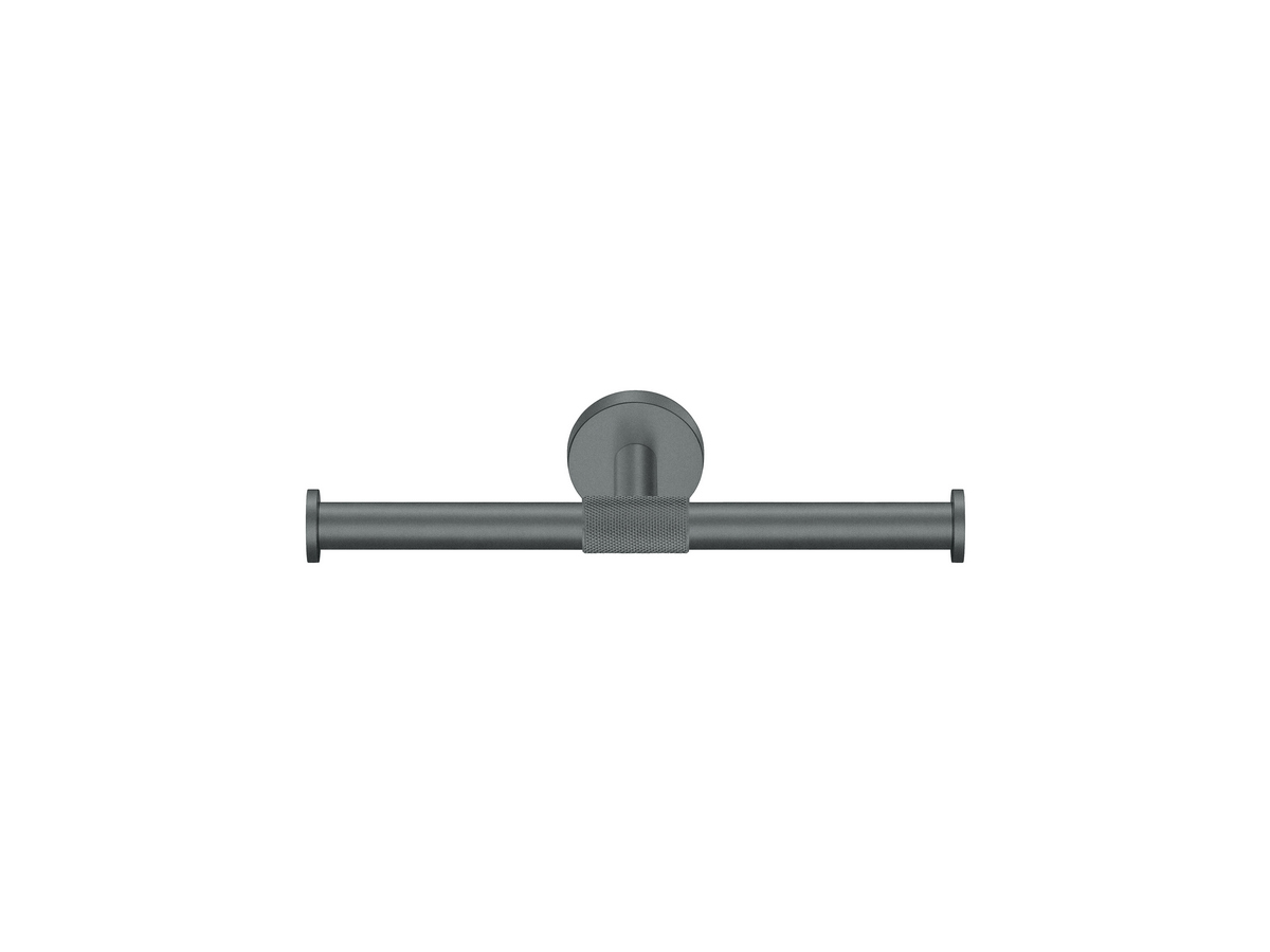 121326-Μ118 Double Toilet Roll Holder Ανθρακί Grain SANCO - Image 1