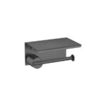 Toilet Roll Holder with cover Σκούρο Γραφίτη SANCO