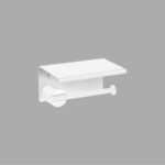 Toilet Roll Holder with cover Λευκό Ματ SANCO