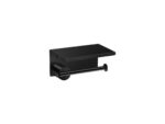 Toilet Roll Holder with cover Μαύρο Ματ SANCO