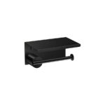 Toilet Roll Holder with cover Μαύρο Ματ SANCO