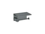 Toilet Roll Holder with cover Ανθρακί Grain SANCO