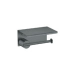 Toilet Roll Holder with cover Ανθρακί Grain SANCO