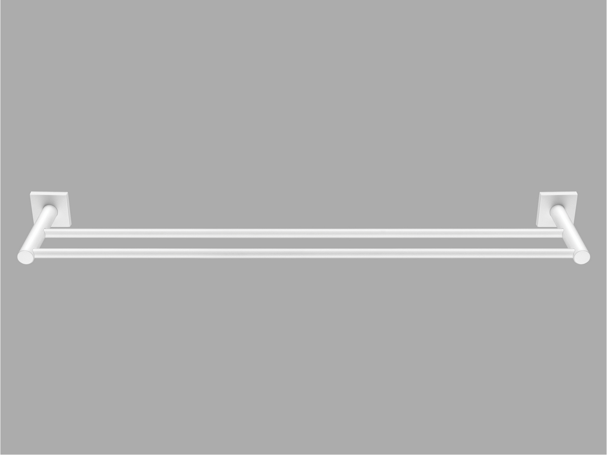 14005-Μ101 Double Towel Rail (60cm) Λευκό Ματ SANCO - Image 1