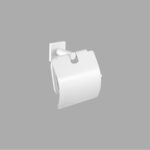 Toilet Roll Holder with cover Λευκό Ματ SANCO