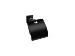 Toilet Roll Holder with cover Μαύρο Ματ SANCO
