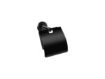 Toilet Roll Holder with cover Μαύρο Ματ SANCO