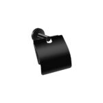 Toilet Roll Holder with cover Μαύρο Ματ SANCO