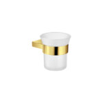 Glass Holder wall Mounted PVD Golden Brass Polished SANCO