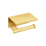 Toilet Roll Holder with cover PVD Golden Brass Brushed SANCO