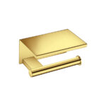 Toilet Roll Holder with cover PVD Golden Brass Polished SANCO