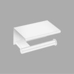 Toilet Roll Holder with cover Λευκό Ματ SANCO