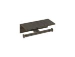 Double Toilet Roll Holder with cover Dark Bronze Mat SANCO