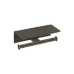 Double Toilet Roll Holder with cover Dark Bronze Mat SANCO