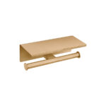 Double Toilet Roll Holder with cover PVD Warm Bronze Brushed SANCO