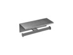 Double Toilet Roll Holder with cover PVD Gun Metal Brushed SANCO