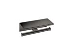 Double Toilet Roll Holder with cover PVD Gun Metal Polished SANCO