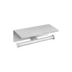 Double Toilet Roll Holder with cover PVD Νίκελ Steel SANCO