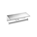 Double Toilet Roll Holder with cover Χρωμέ SANCO