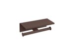 Double Toilet Roll Holder with cover Wenge Grain SANCO
