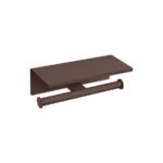 Double Toilet Roll Holder with cover Wenge Grain SANCO