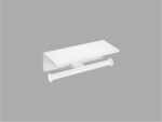 Double Toilet Roll Holder with cover Λευκό Ματ SANCO