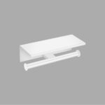 Double Toilet Roll Holder with cover Λευκό Ματ SANCO