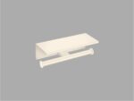 Double Toilet Roll Holder with cover Μπεζ Ματ SANCO