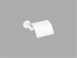 Toilet Roll Holder with cover Λευκό Ματ SANCO