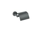 Toilet Roll Holder with cover Ανθρακί Grain SANCO