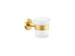 Glass Holder wall Mounted PVD Golden Brass Brushed SANCO