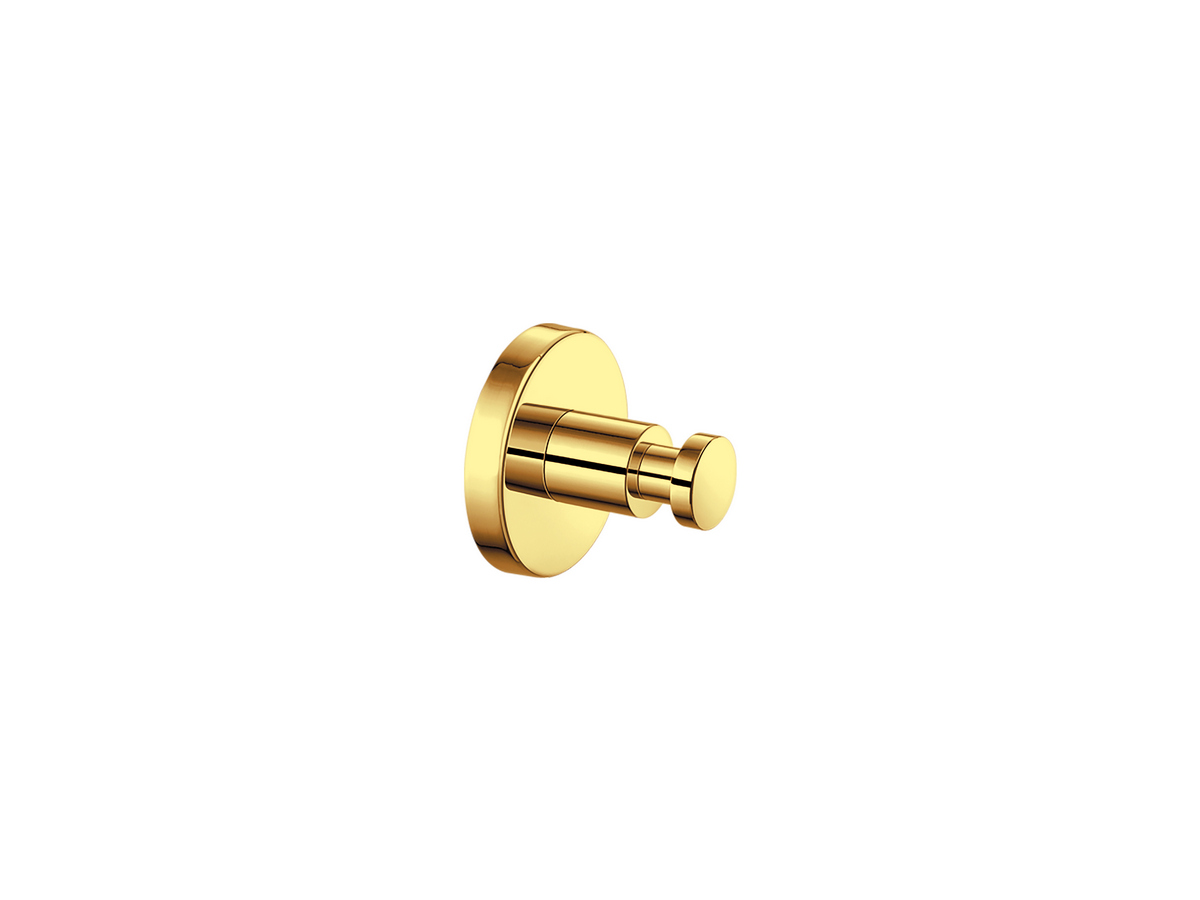 25908-PVD-02PL Μονό Άγκιστρο Μπουρνουζιού PVD Golden Brass Polished SANCO - Image 1