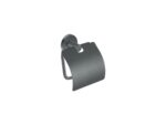 Toilet Roll Holder with cover Ανθρακί Grain SANCO