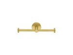 Double Toilet Roll Holder PVD Golden Brass Brushed SANCO