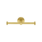 Double Toilet Roll Holder PVD Golden Brass Brushed SANCO