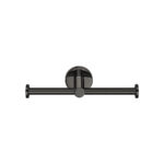 Double Toilet Roll Holder PVD Gun Metal Polished SANCO