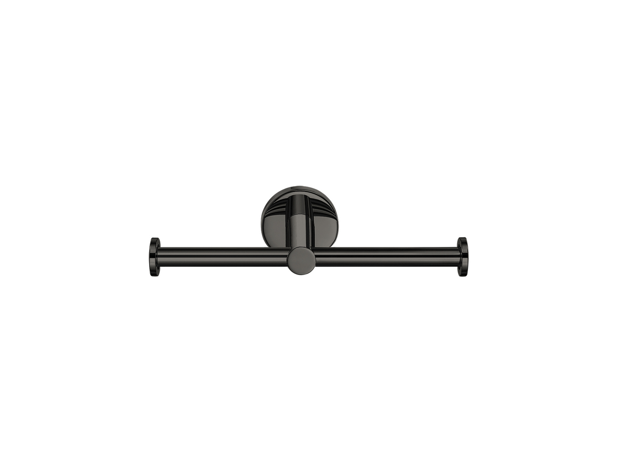 25926-PVD-05PL Double Toilet Roll Holder PVD Gun Metal Polished SANCO - Image 1
