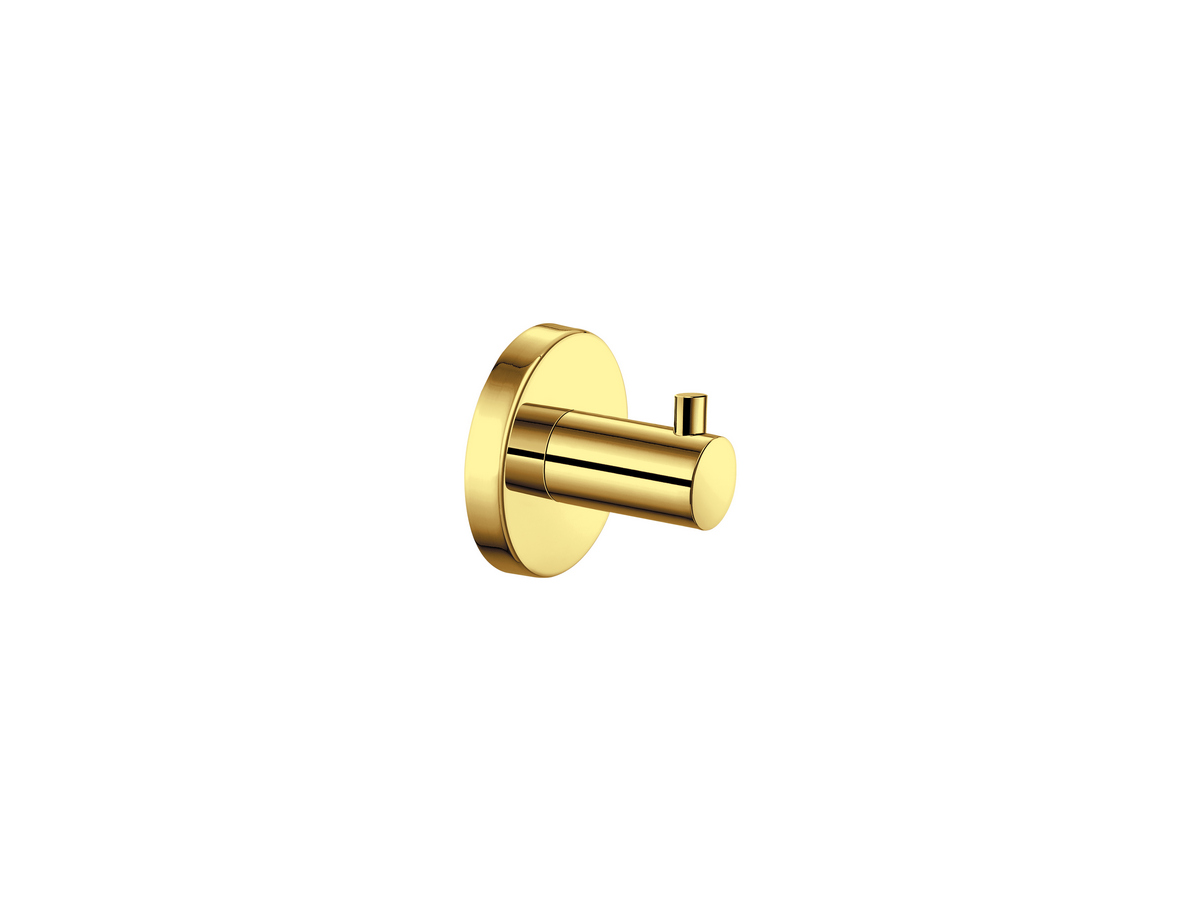25928-PVD-02PL Μονό Άγκιστρο Μπουρνουζιού PVD Golden Brass Polished SANCO - Image 1