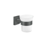 Glass Holder wall Mounted Ανθρακί Grain SANCO